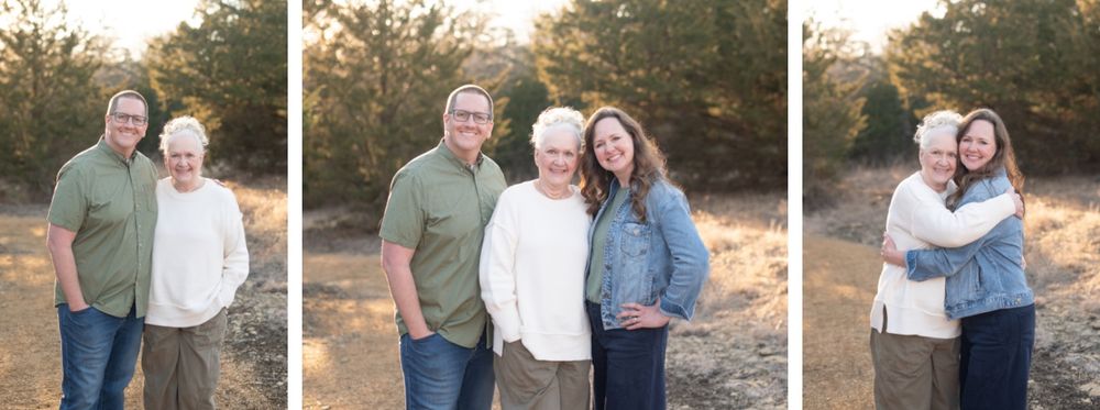 Extended Family Session in Field of Evergreens by Bartlesville Family Photographer Kristi Bray Photography