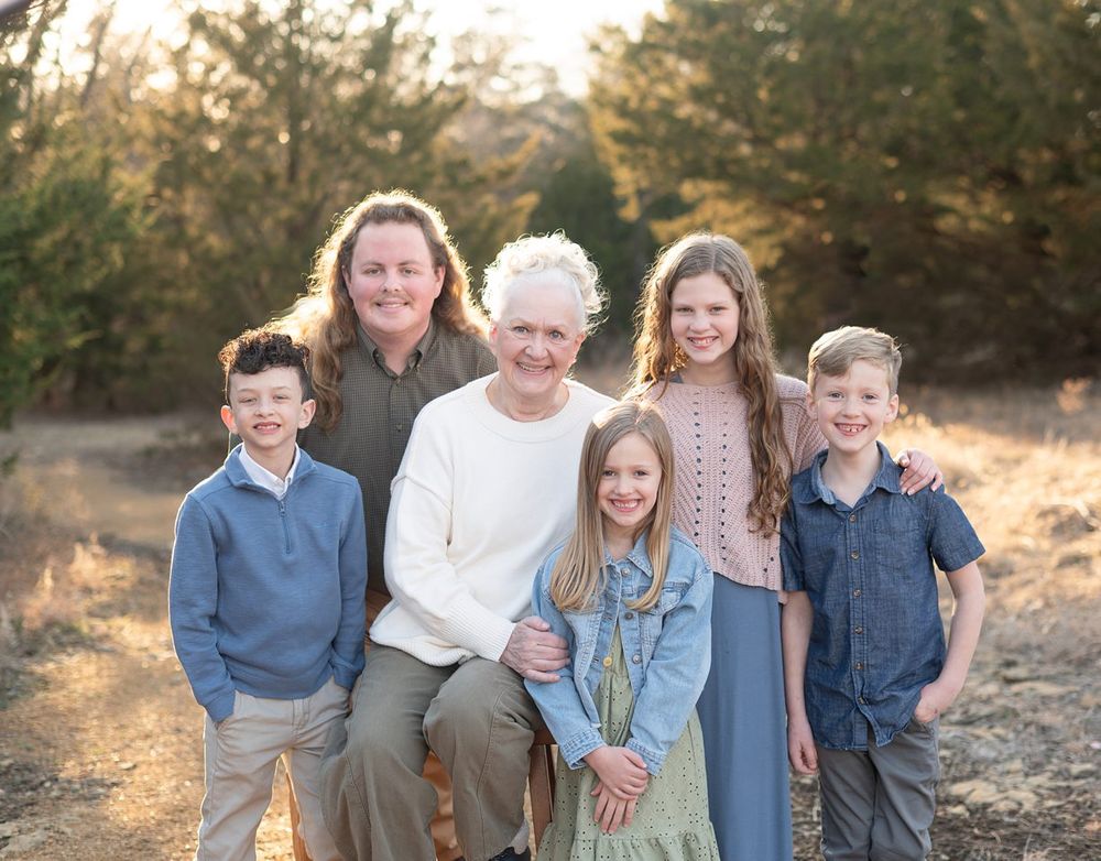 Extended Family Session in Field of Evergreens by Bartlesville Family Photographer Kristi Bray Photography