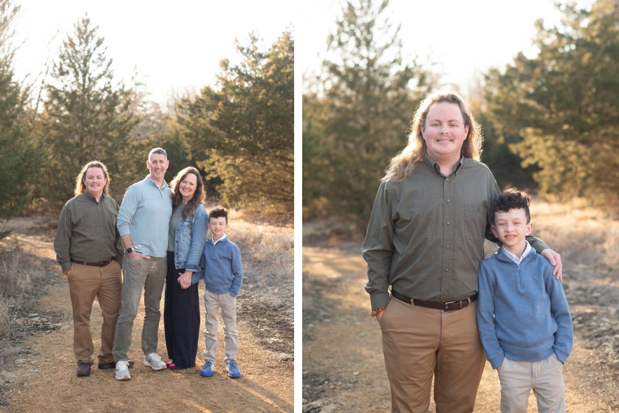 Extended Family Session in Field of Evergreens by Bartlesville Family Photographer Kristi Bray Photography