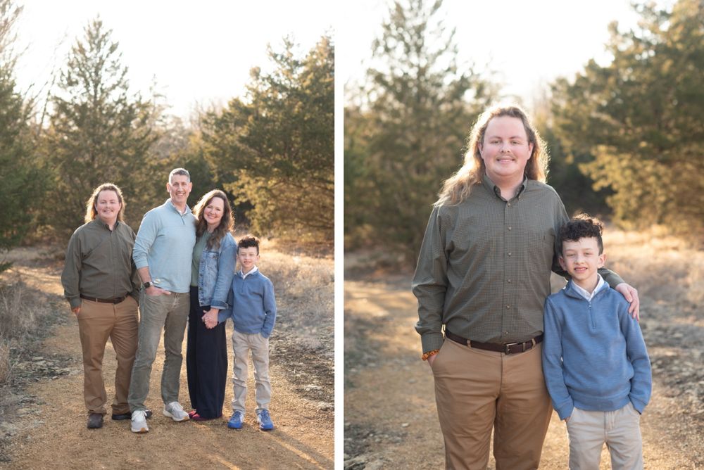 Extended Family Session in Field of Evergreens by Bartlesville Family Photographer Kristi Bray Photography