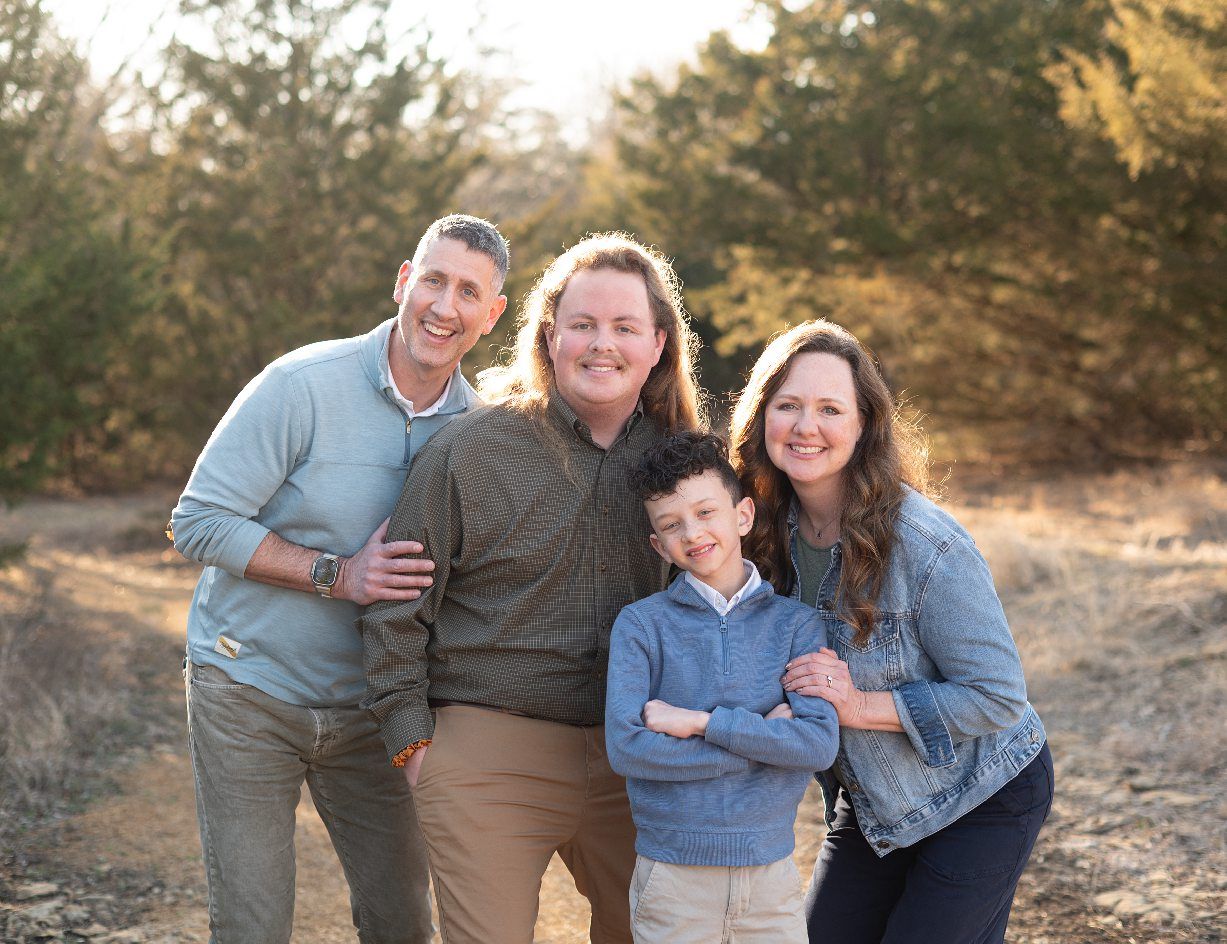Extended Family Session in Field of Evergreens by Bartlesville Family Photographer Kristi Bray Photography
