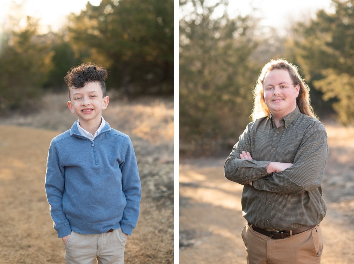 Extended Family Session in Field of Evergreens by Bartlesville Family Photographer Kristi Bray Photography