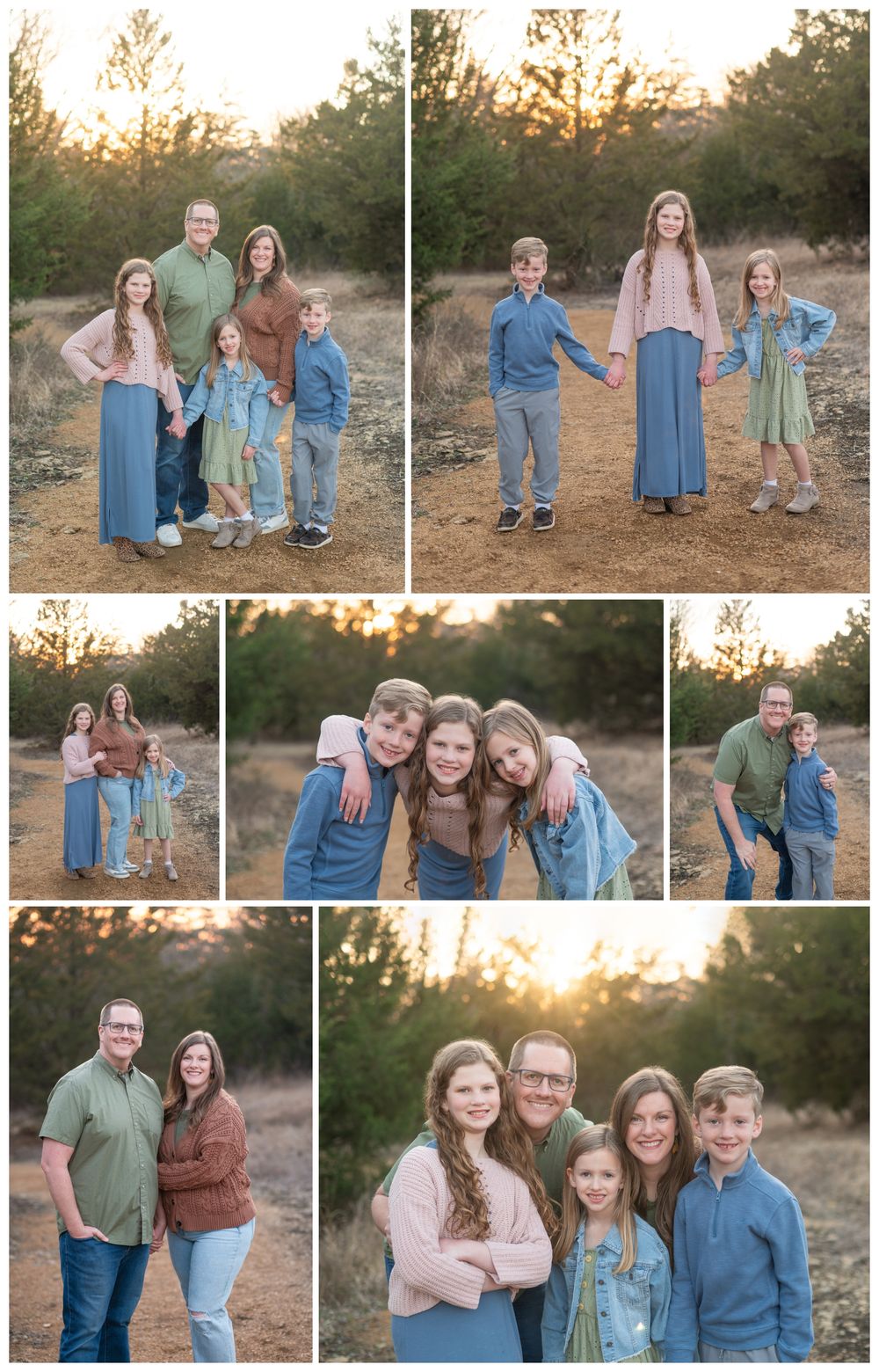 Extended Family Session in Field of Evergreens by Bartlesville Family Photographer Kristi Bray Photography