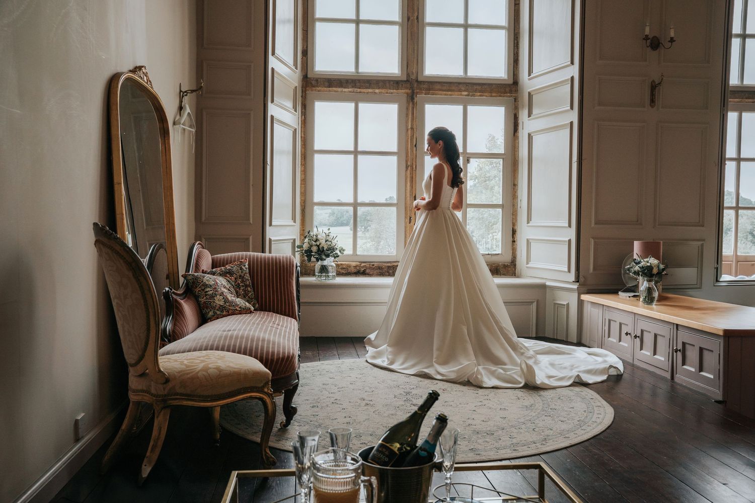 Bridal prep at Brympton House