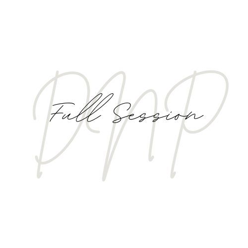 Text reading 'Full Session' in elegant script font on light background.