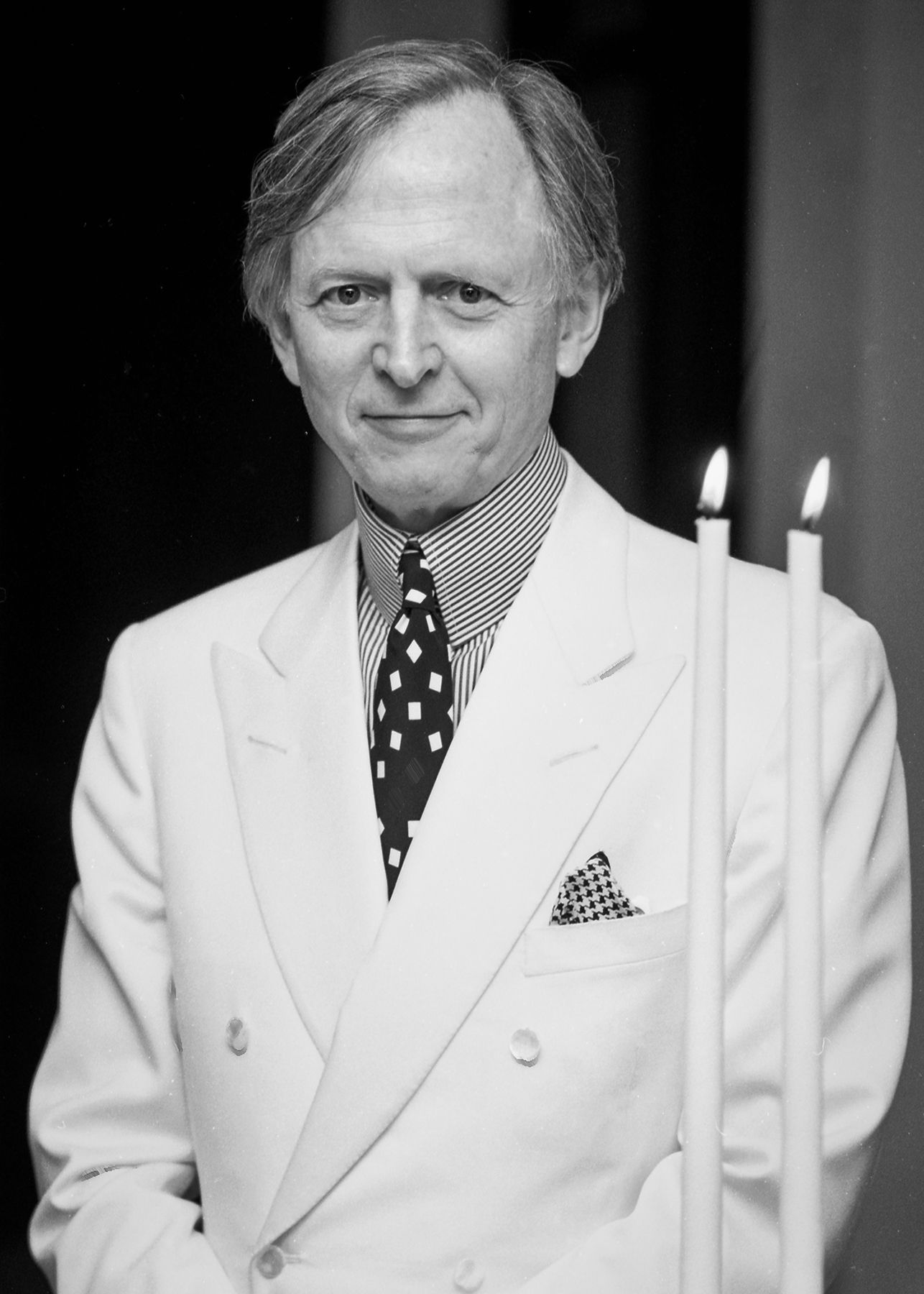Tom Wolfe Author black and white portrait Jeffrey Tholl photography