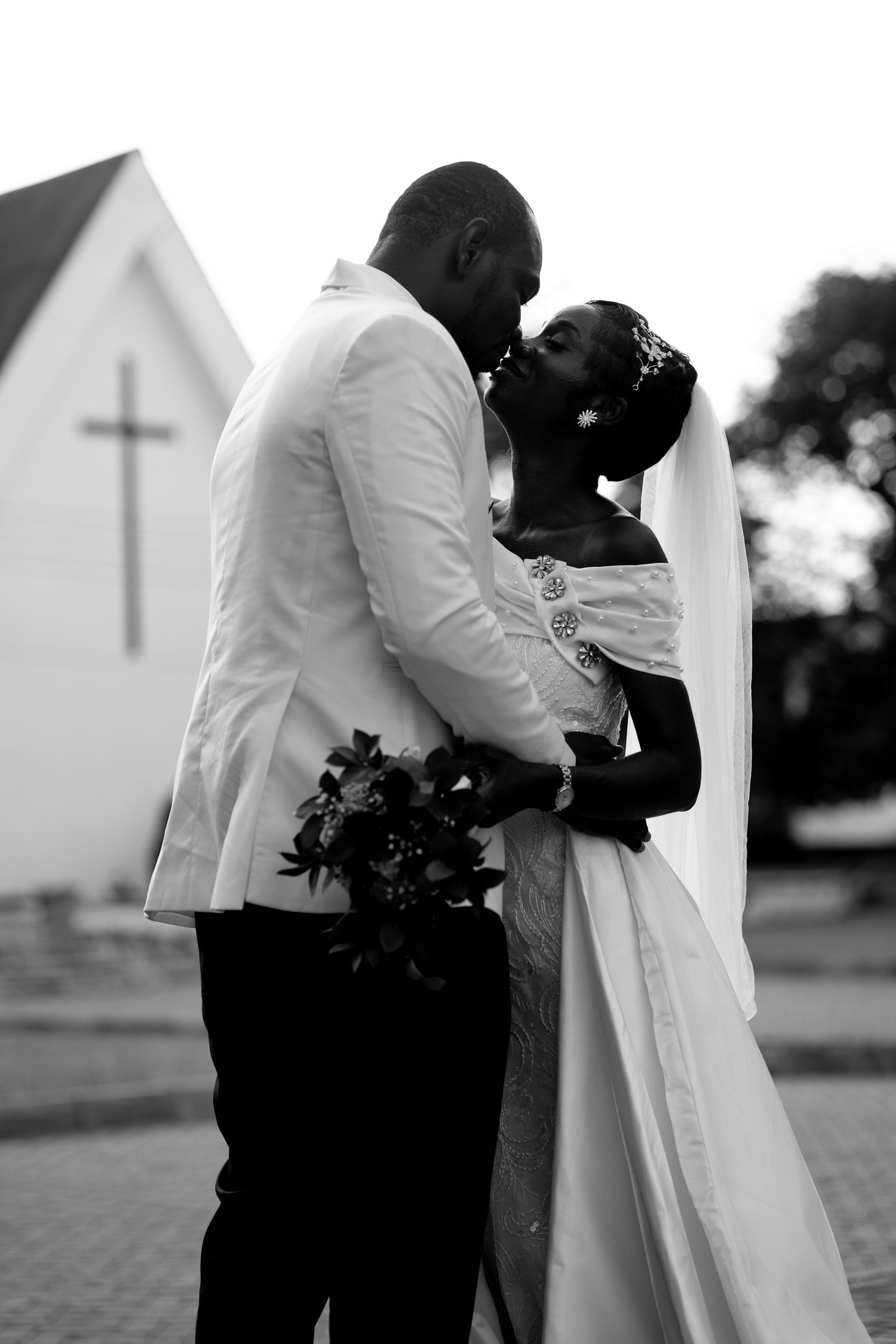 Beautiful candid moment of couple