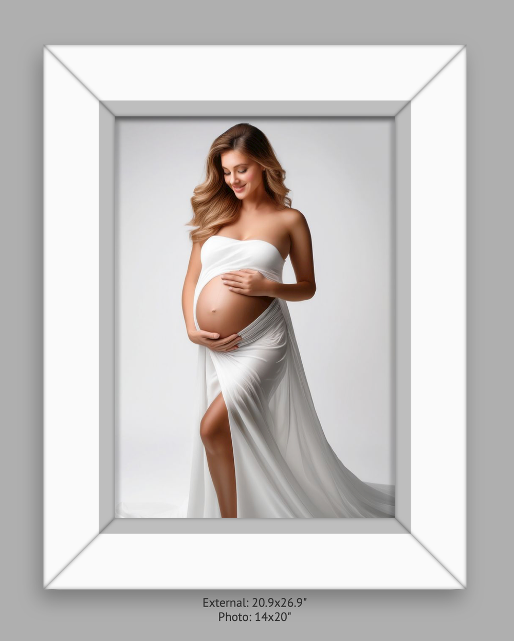 Fine art double-frame wall decor from luxury studio session.