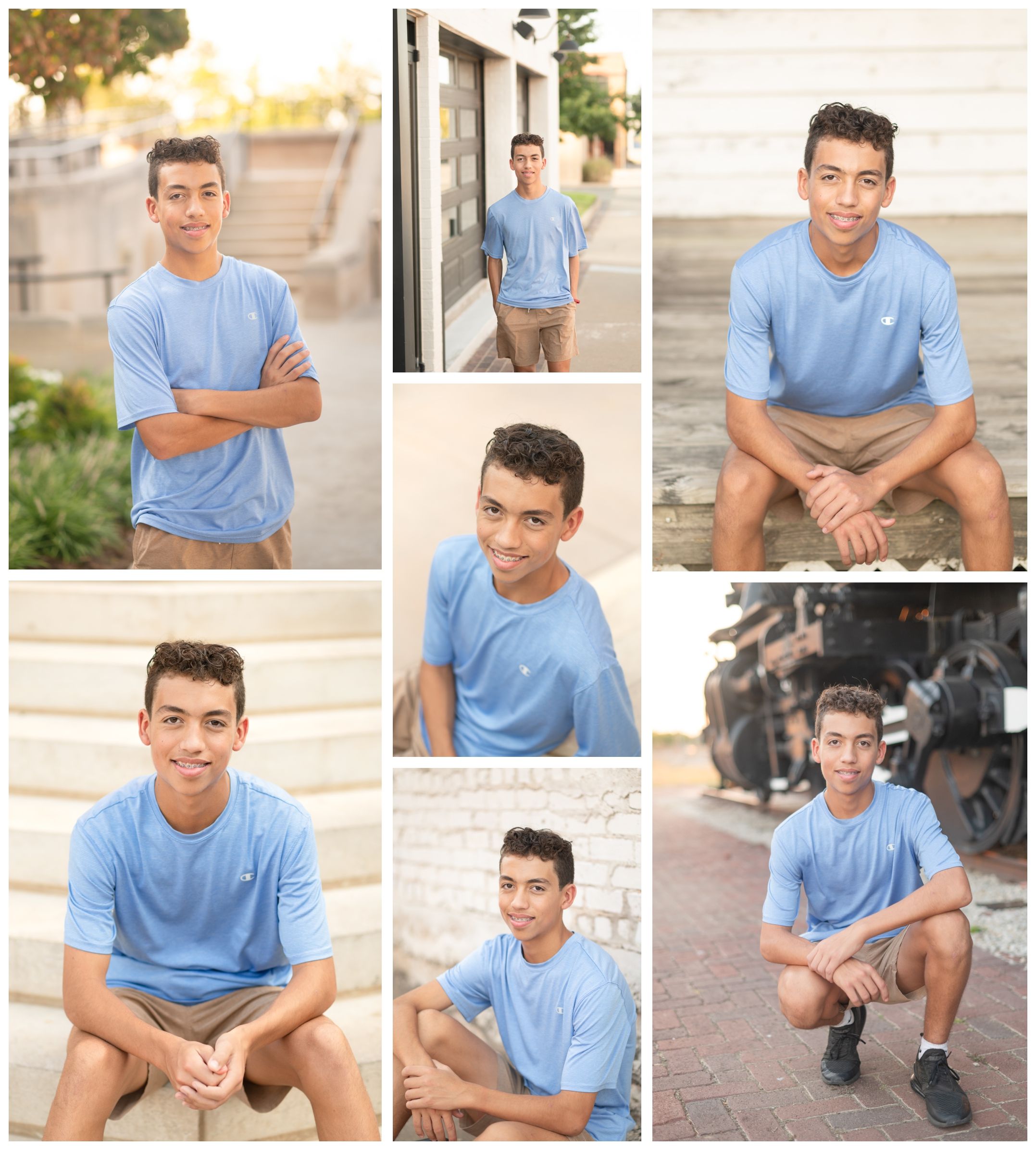 Group 8th Grade Milestone Mini Session in Downtown Bartlesville by Kristi Bray Photography
