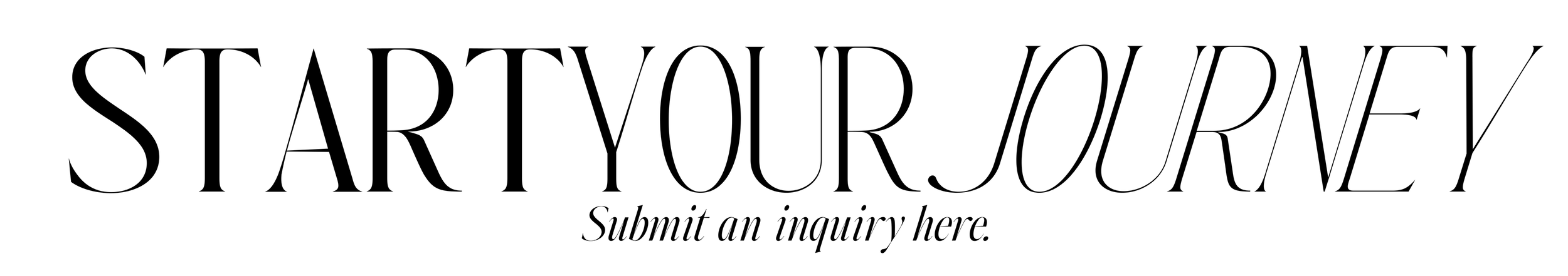 Stylized text reading 'START YOUR JOURNEY' in elegant serif font.
