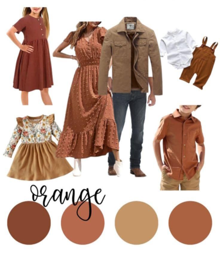 Collection of neutral-toned clothing items including sweaters, dresses, and jumpsuits in beige, brown, and black colors.