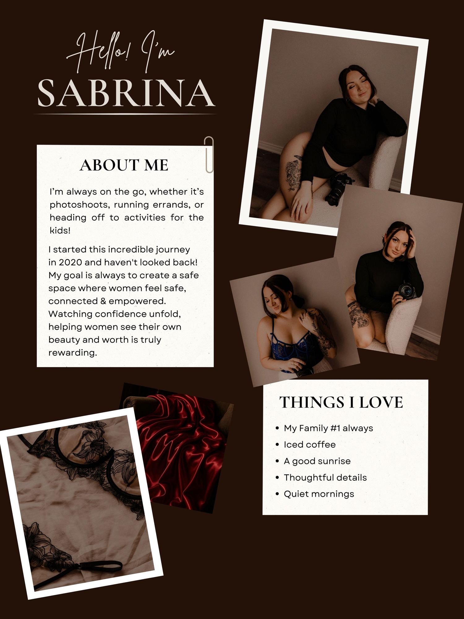 about your boudoir photographer