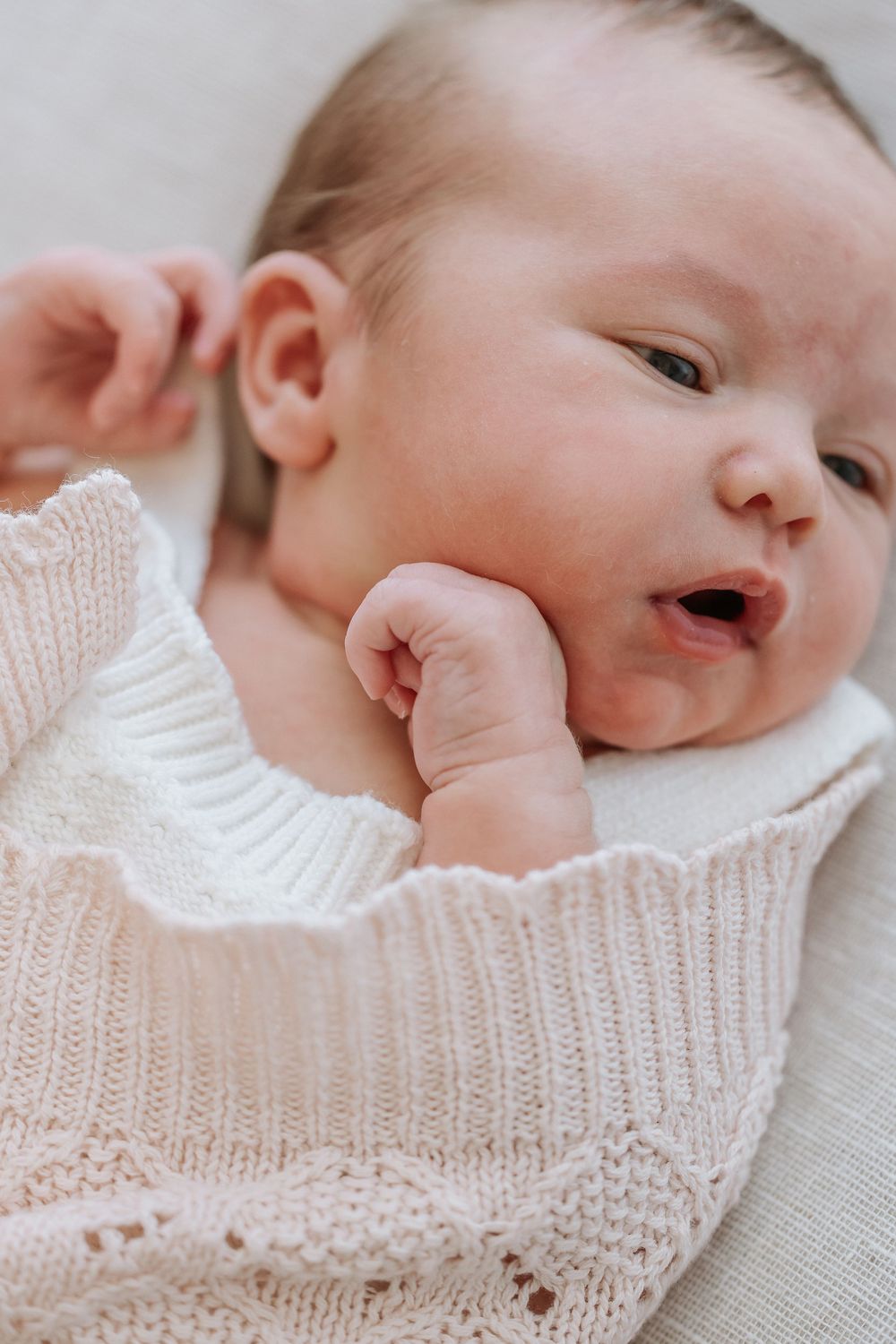 Lifestyle newborn photography in Glenview home studio on the Sunshine Coast.