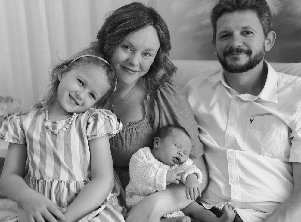 Lifestyle newborn photography in Glenview home studio on the Sunshine Coast.