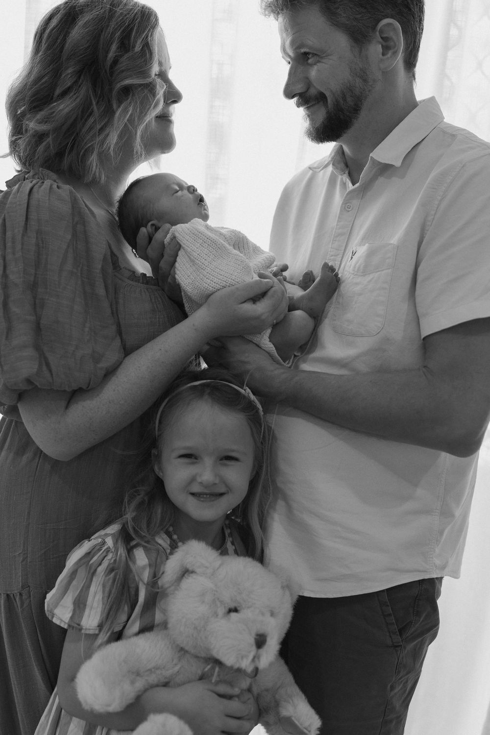 Lifestyle newborn photography in Glenview home studio on the Sunshine Coast.