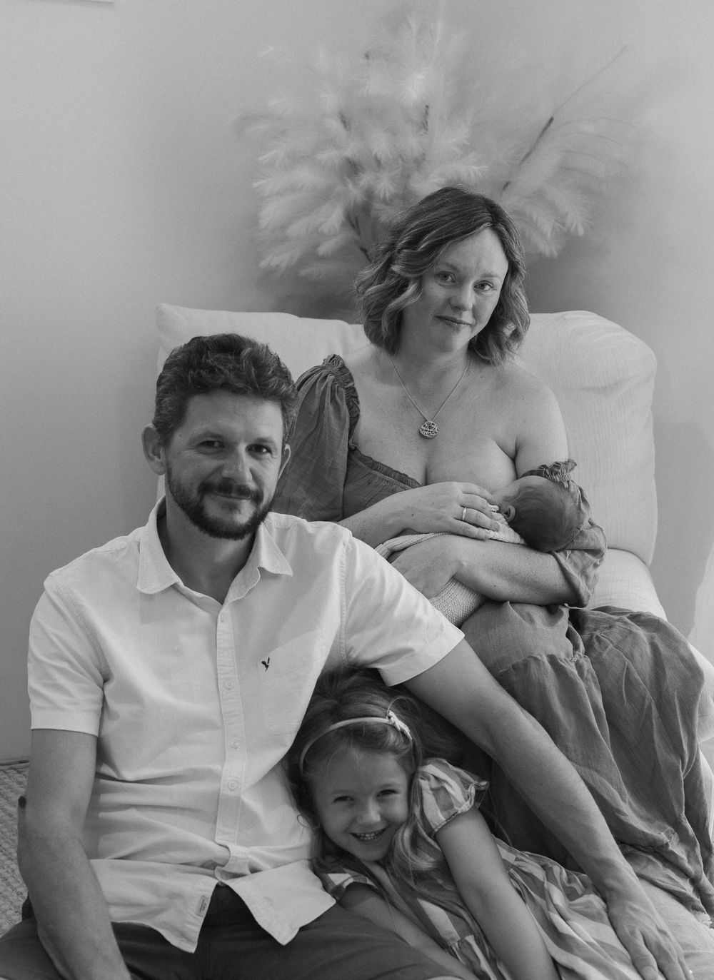 Lifestyle newborn photography in Glenview home studio on the Sunshine Coast.