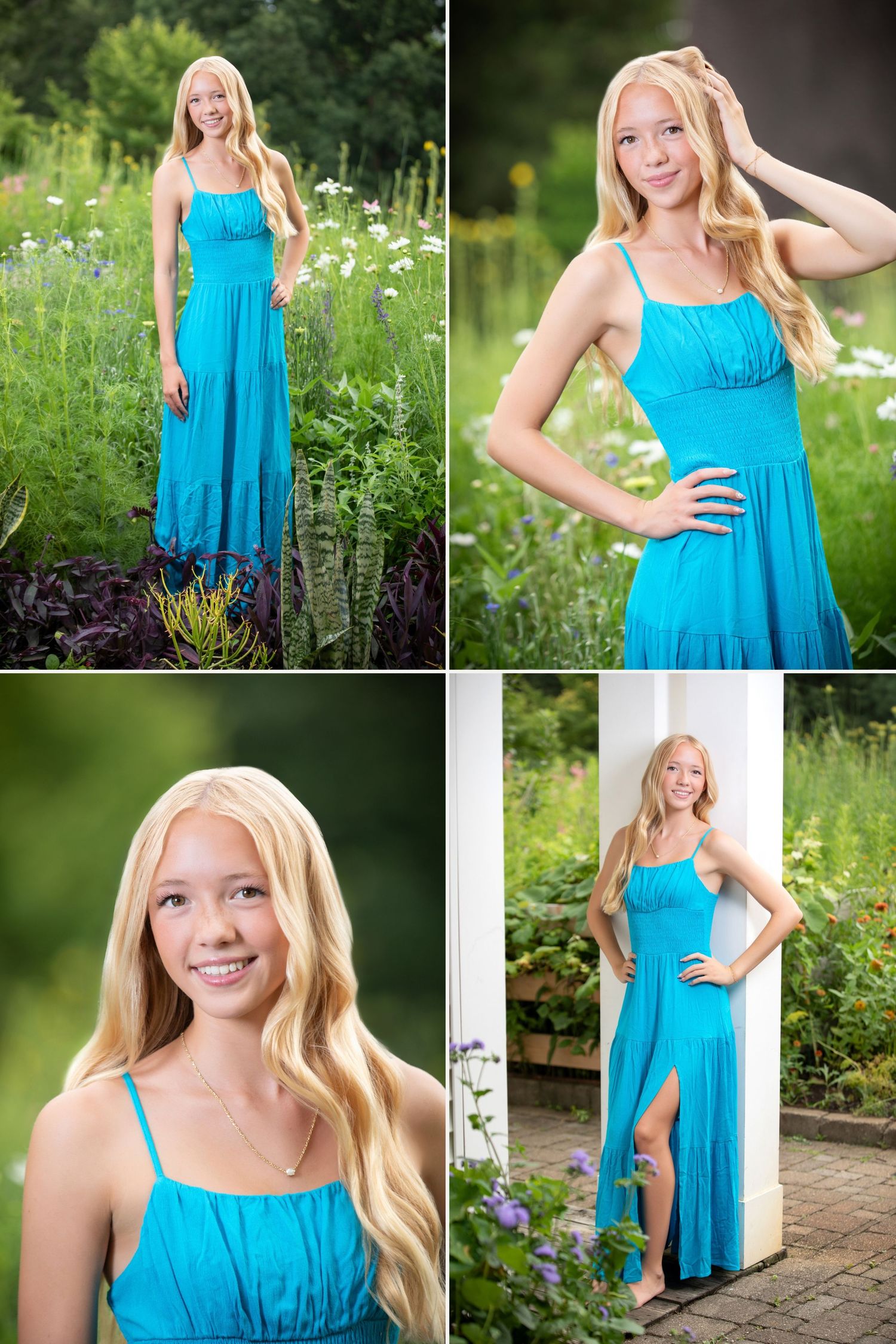 Olentangy senior pictures in Inniswoods.  Senior pictures in the park.  Senior pictures with flowers. Floral senior pictures.