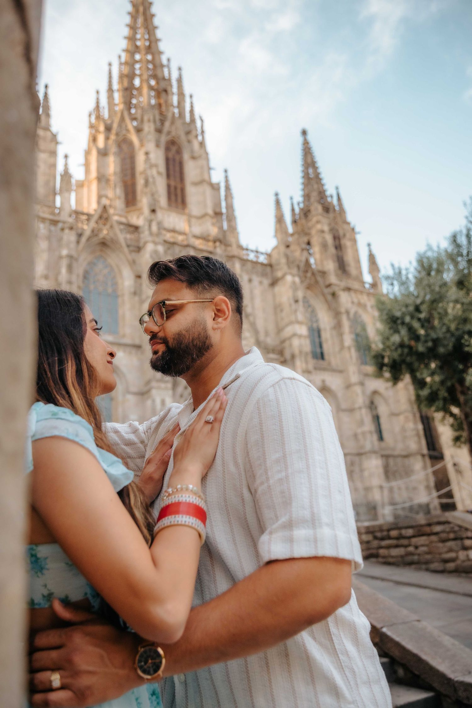 Couple embracing near Cascada Monumental