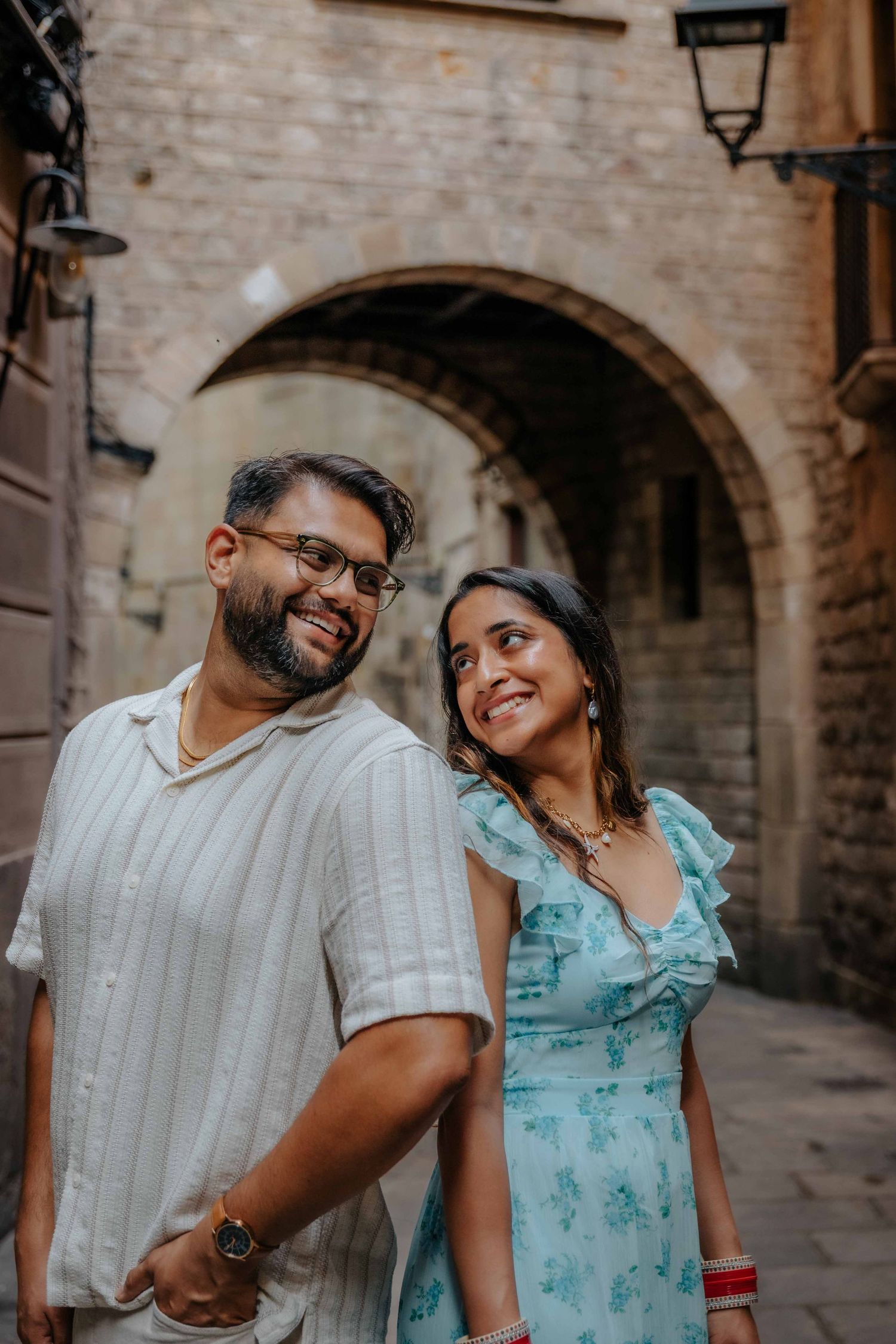Romantic stroll through historic streets