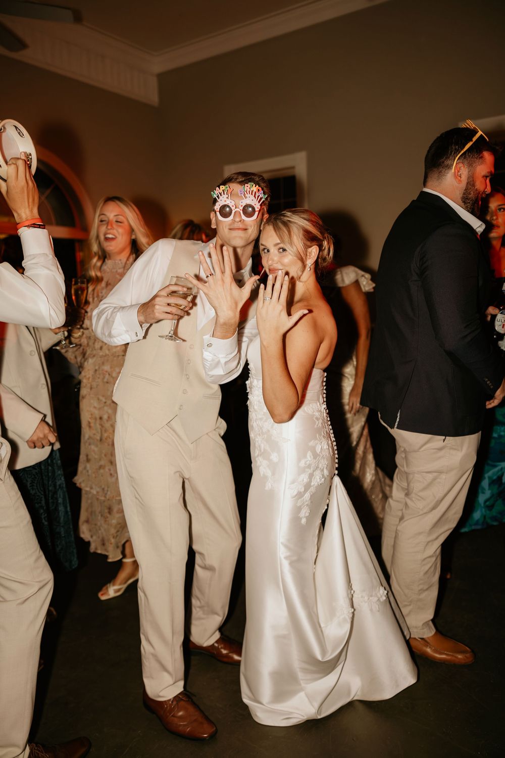 Wedding reception dance floor at Lillian Gardens in Newnan, Georgia