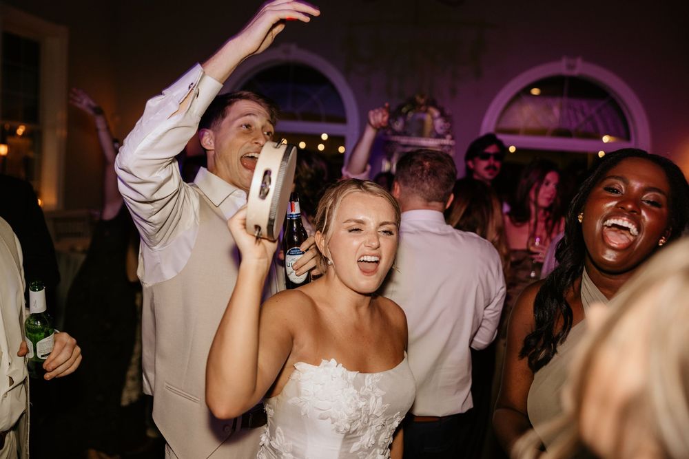 Wedding reception dance floor at Lillian Gardens in Newnan, Georgia