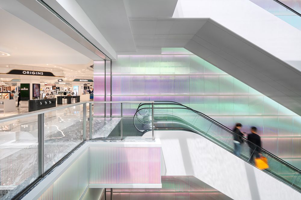 Professional interior photography of a modern shopping center
