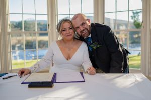 Bride and groom at banchory lodge hotel