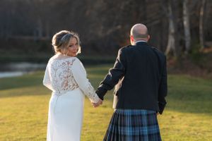bride and groom at banchory lodge hotel