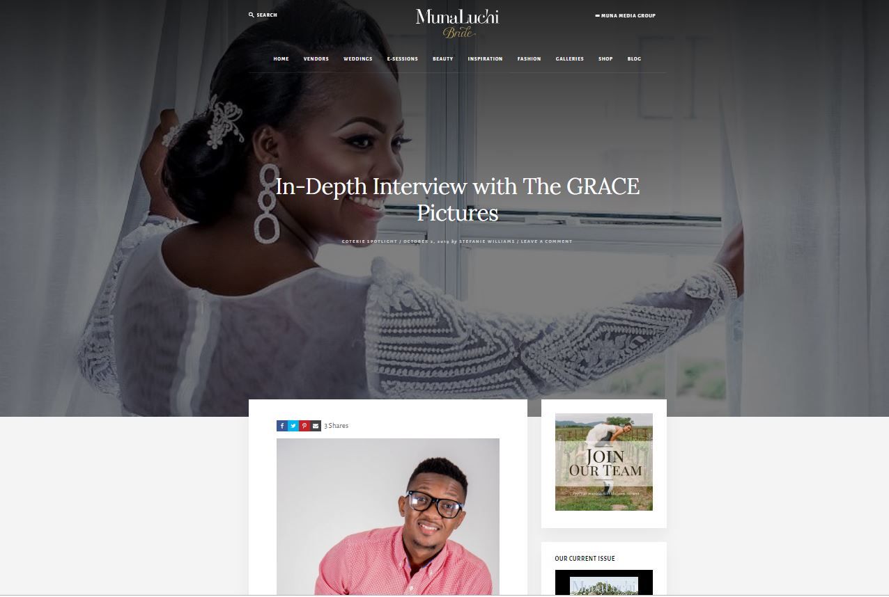 MunaBridi blog featuring an in-depth interview with The GRACE Pictures photography studio.