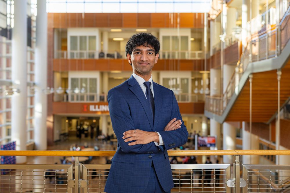 Professional male student headshot at the Gies College of Business for a business fraternity