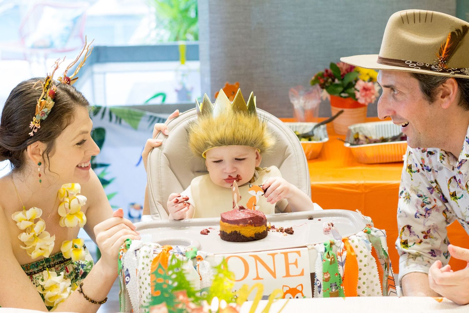 Family portrait. First birthday party in Dorado, Puerto Rico.