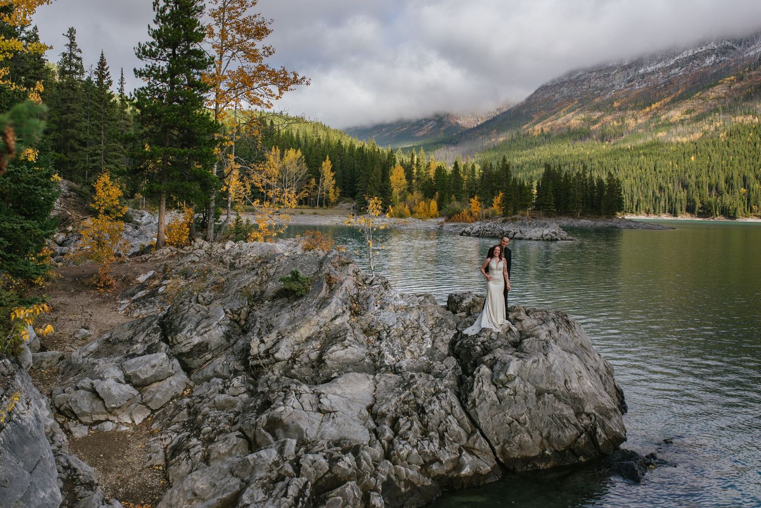 Lake Minnewanka I Banff Elopement