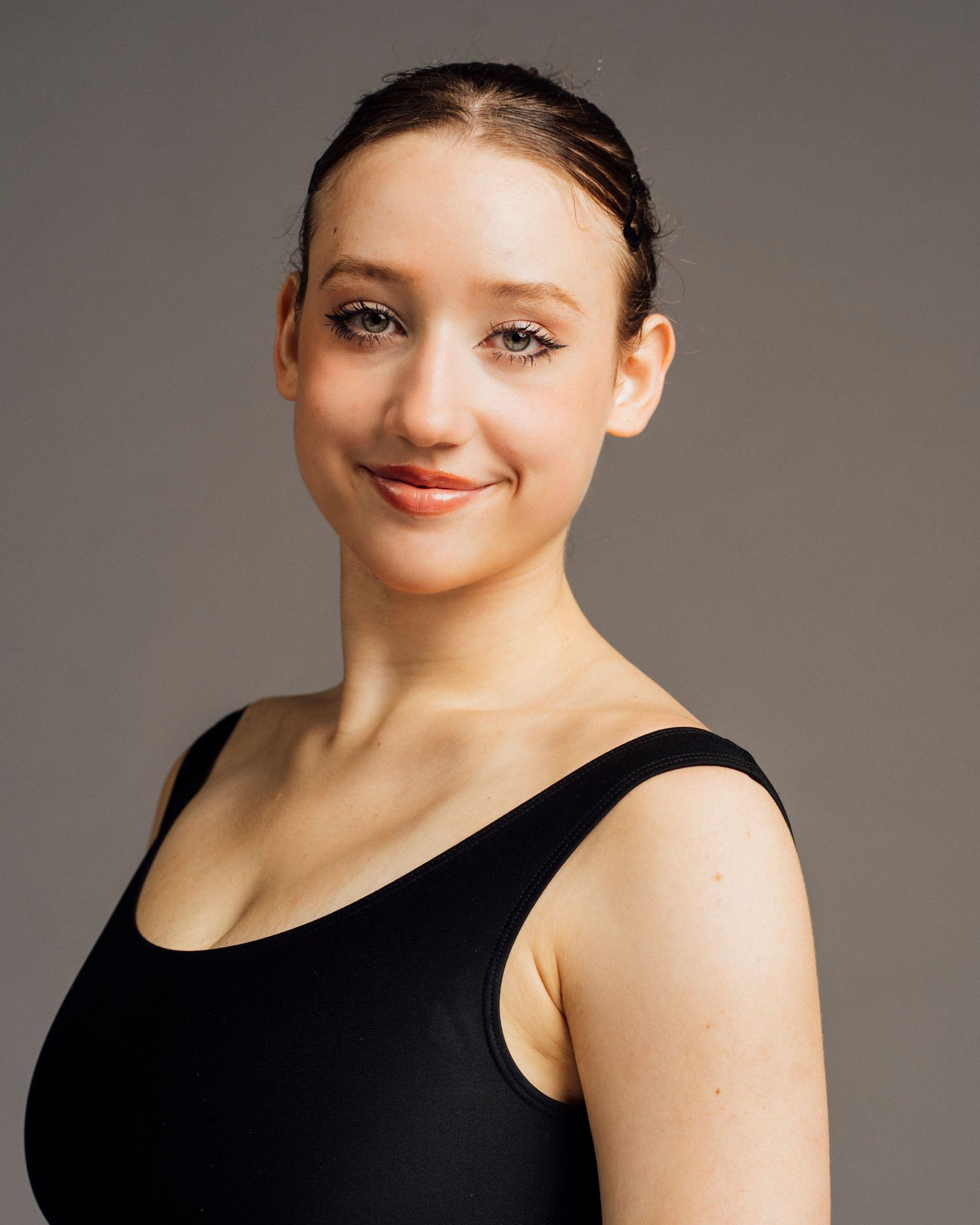 Professional Chicago ballerina headshots for audition featuring elegant expression and classic pose
