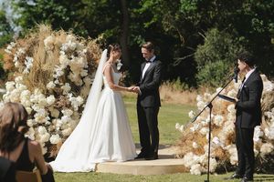 Bride and groom during ceremony.