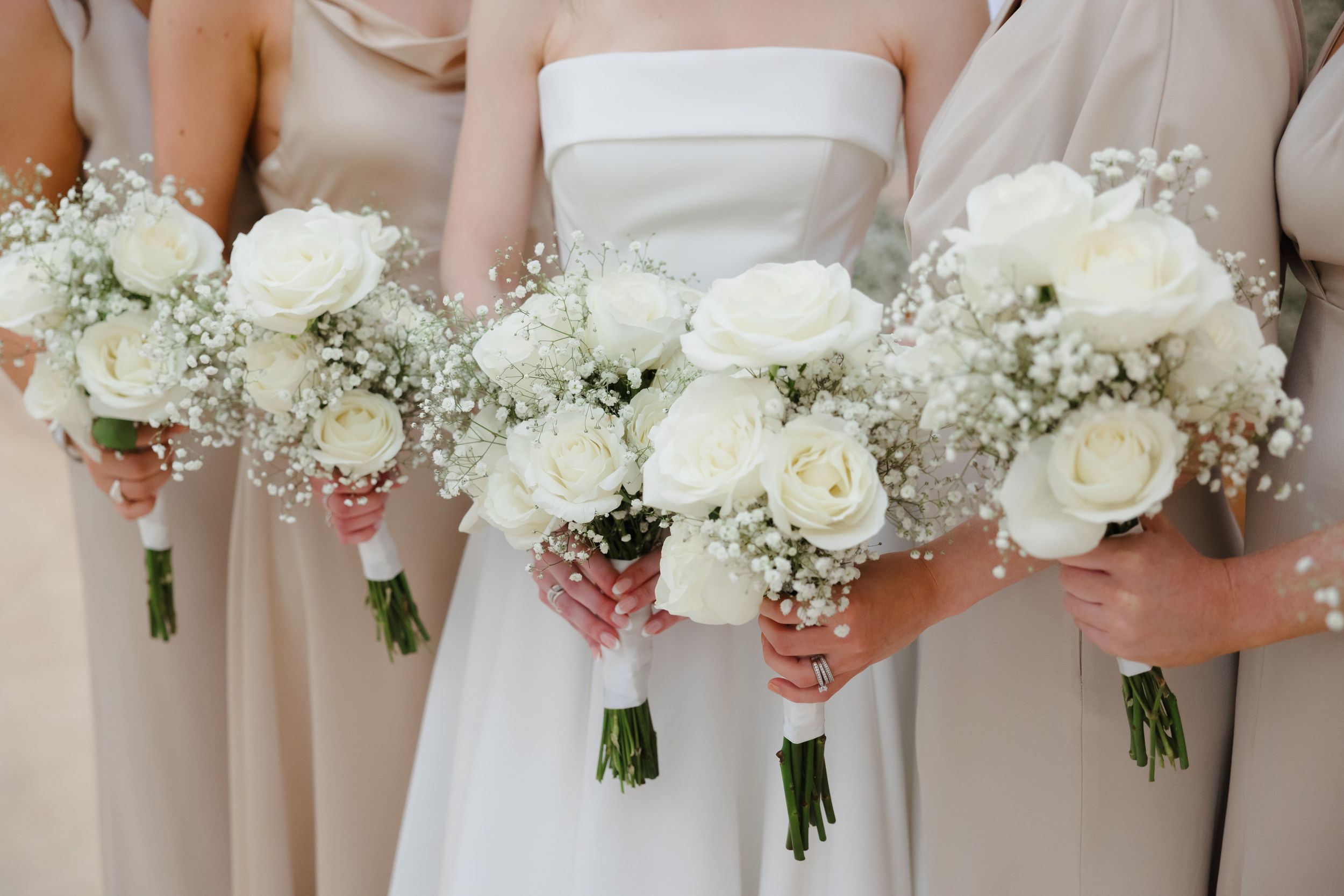 Bridal flowers at BallenIsles Country Club in Palm Beach, Florida during a wedding photographed by Tom Forrest of Ohio.
