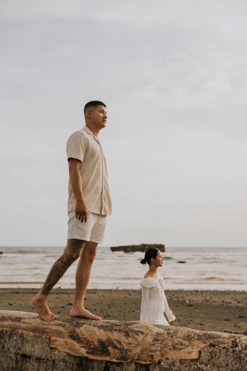 Professional couple portrait session at Bali beach.