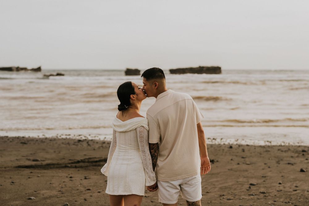 Professional couple portrait session at Bali beach.