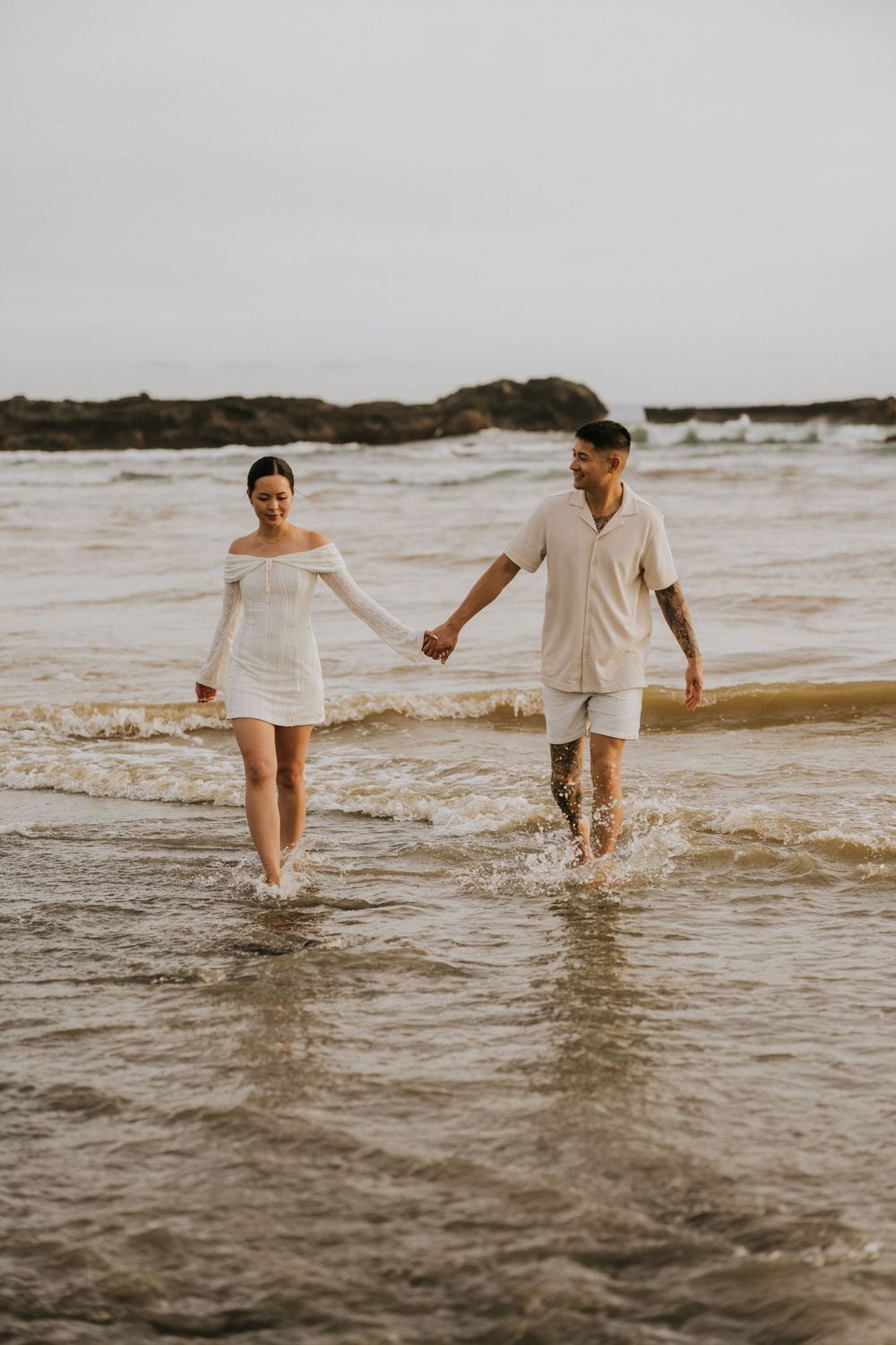 Professional couple portrait session at Bali beach.