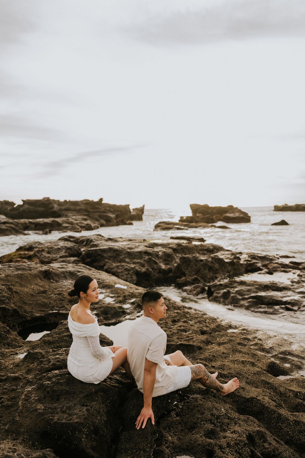 Romantic proposal photoshoot in Bali at sunset
