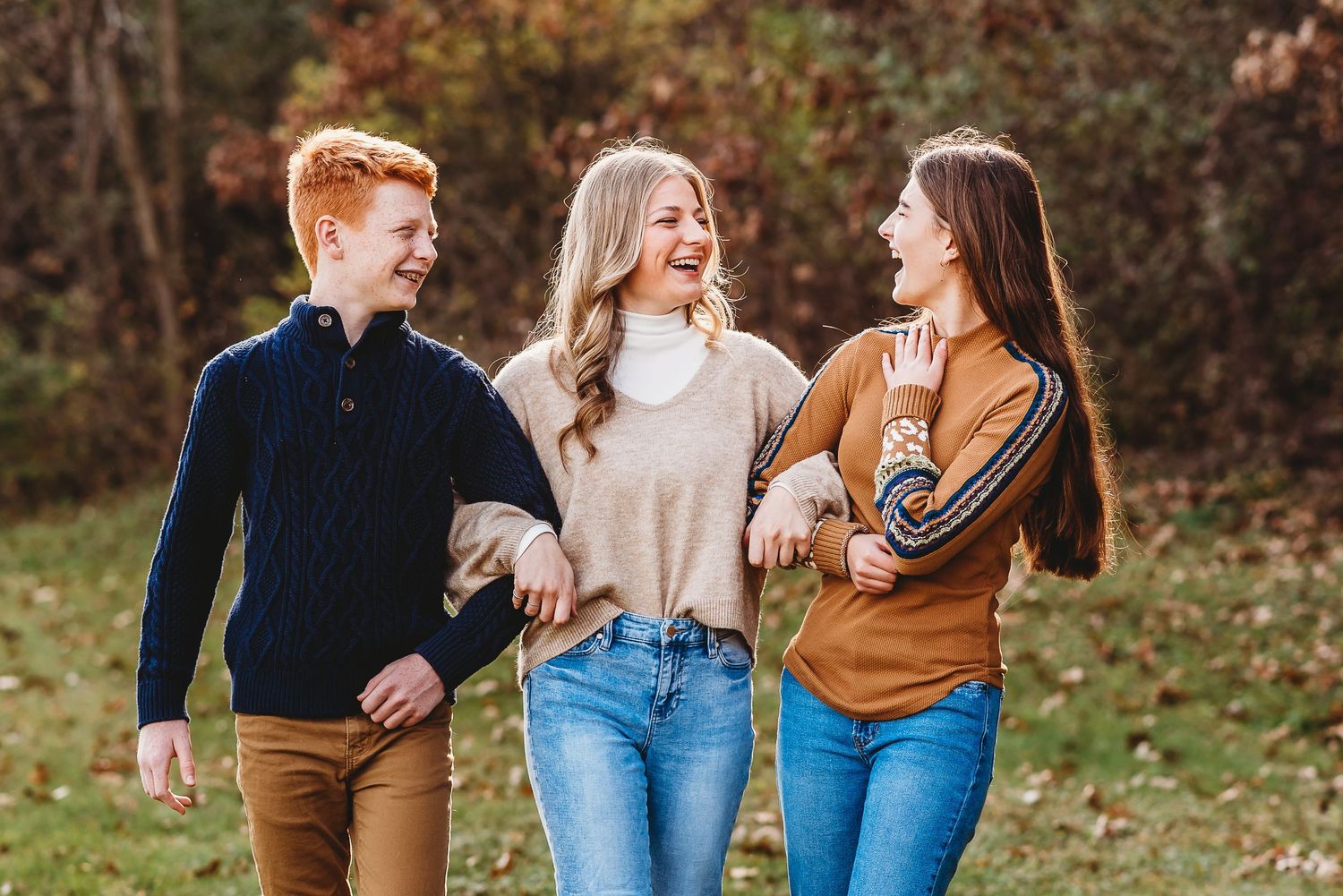 Family portrait photos in the fall in Sparta, WI