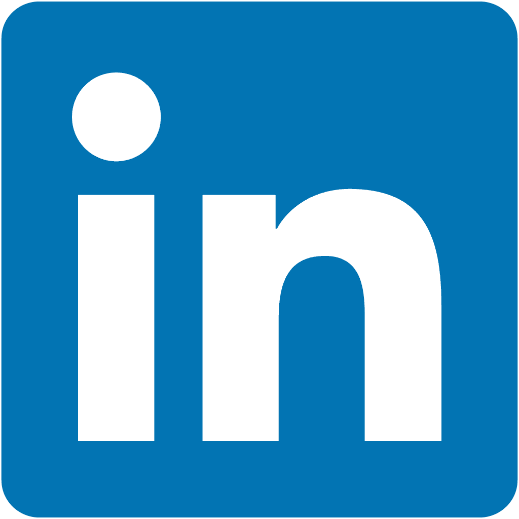 LinkedIn logo progression shown in blue squares.
