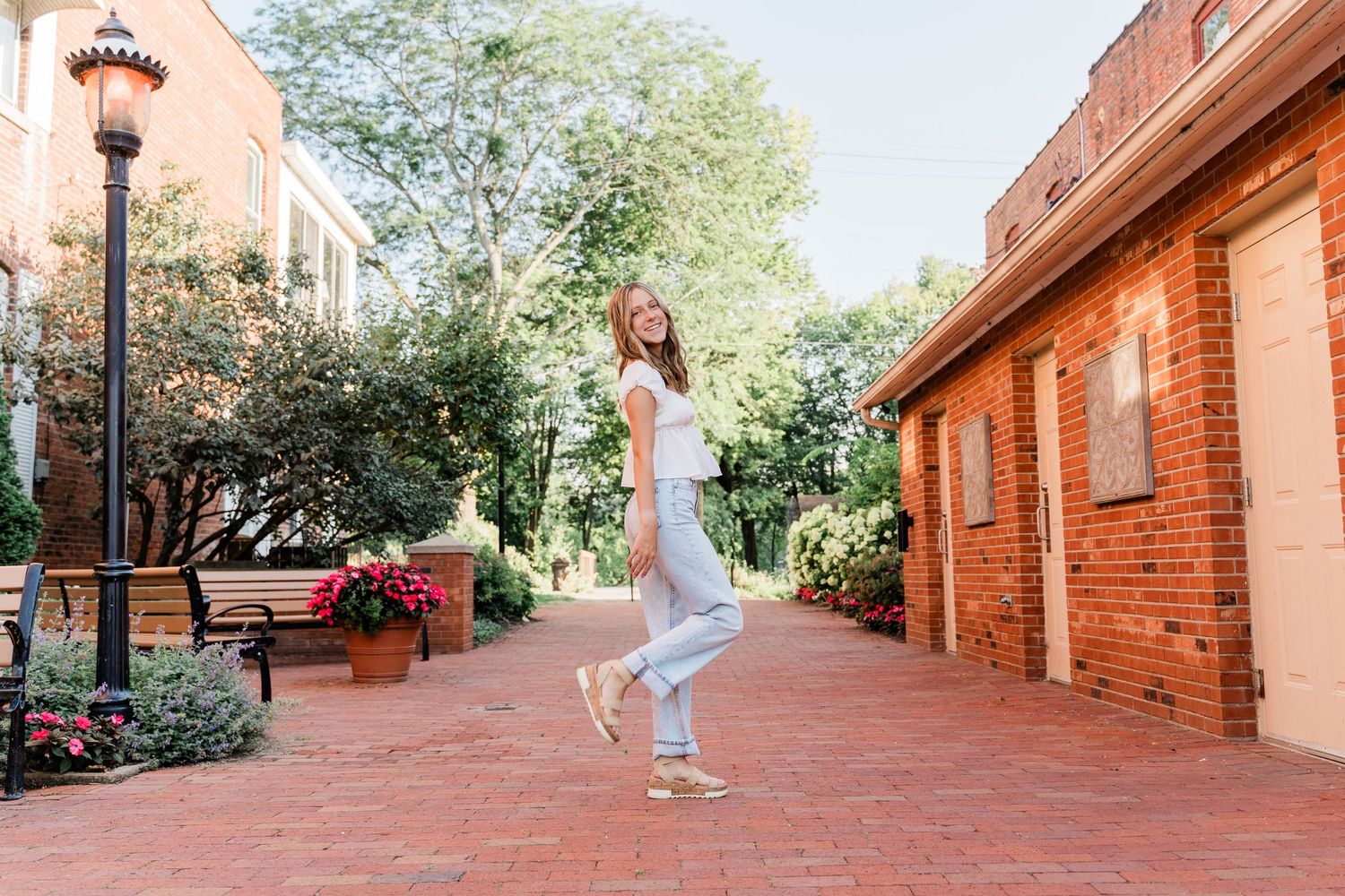 Perrysburg High School senior poses in Grand Rapids, Ohio for her session.