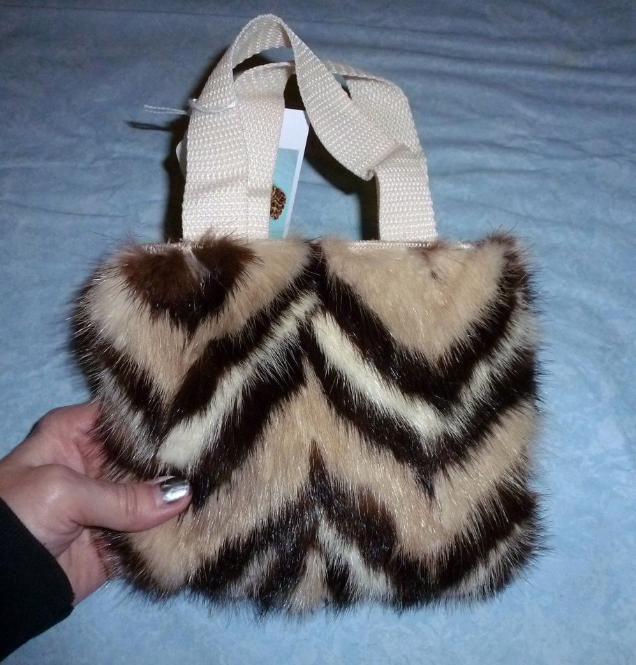 recycle fur purse