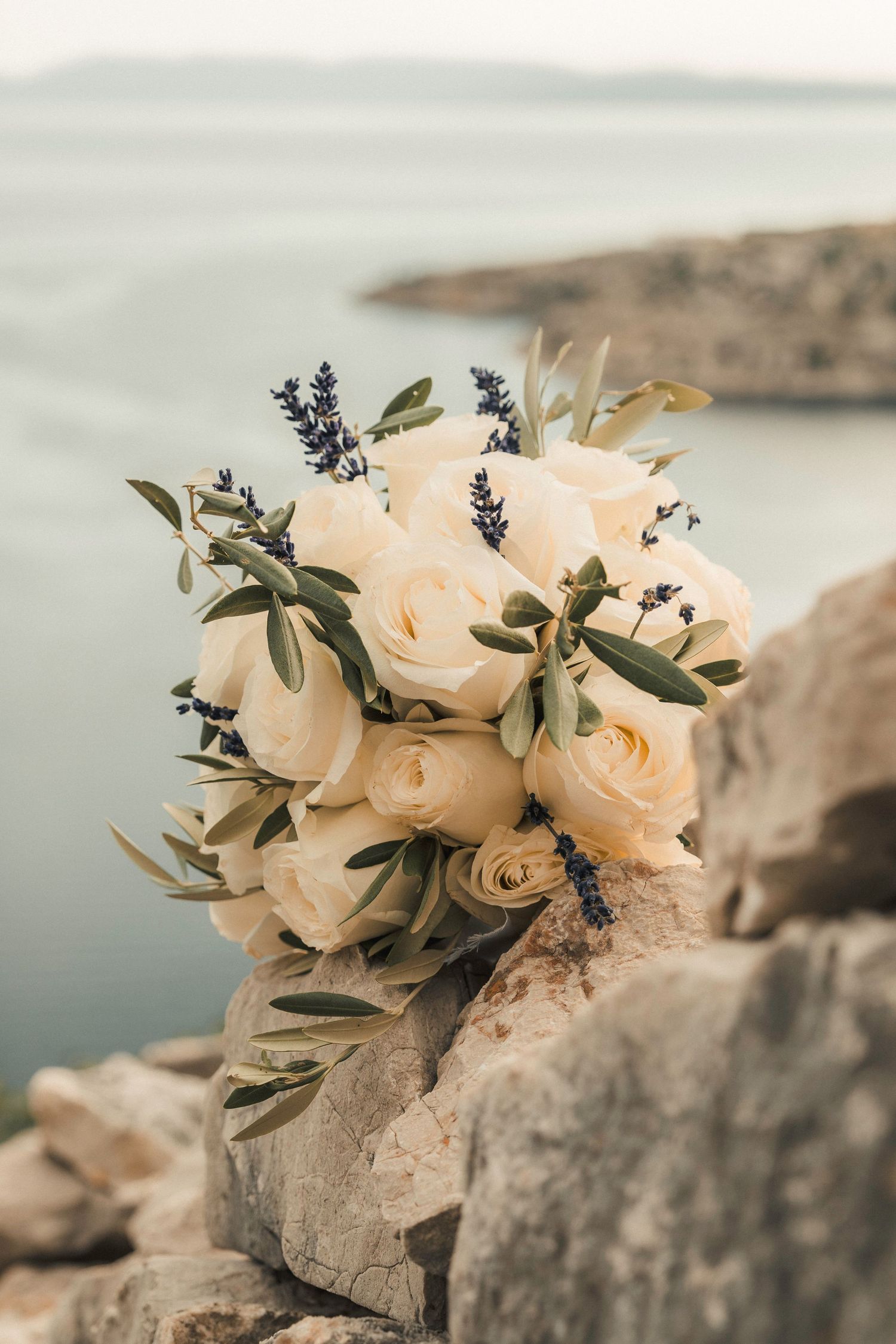 Couple holding hands during elopement wedding