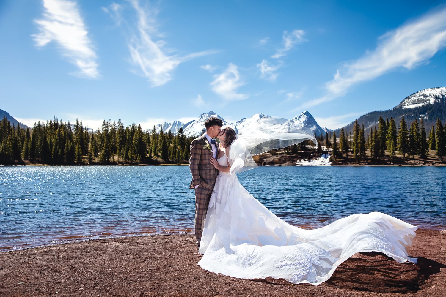 Beautiful outdoor wedding photography; married couple; Clarissa Anello