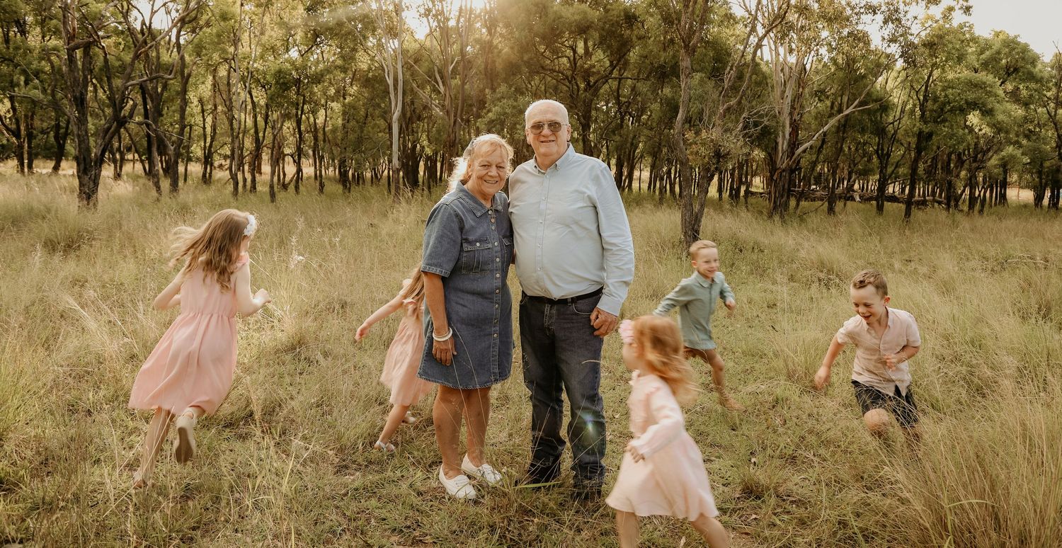 Grandkids making their grandparents world go around.