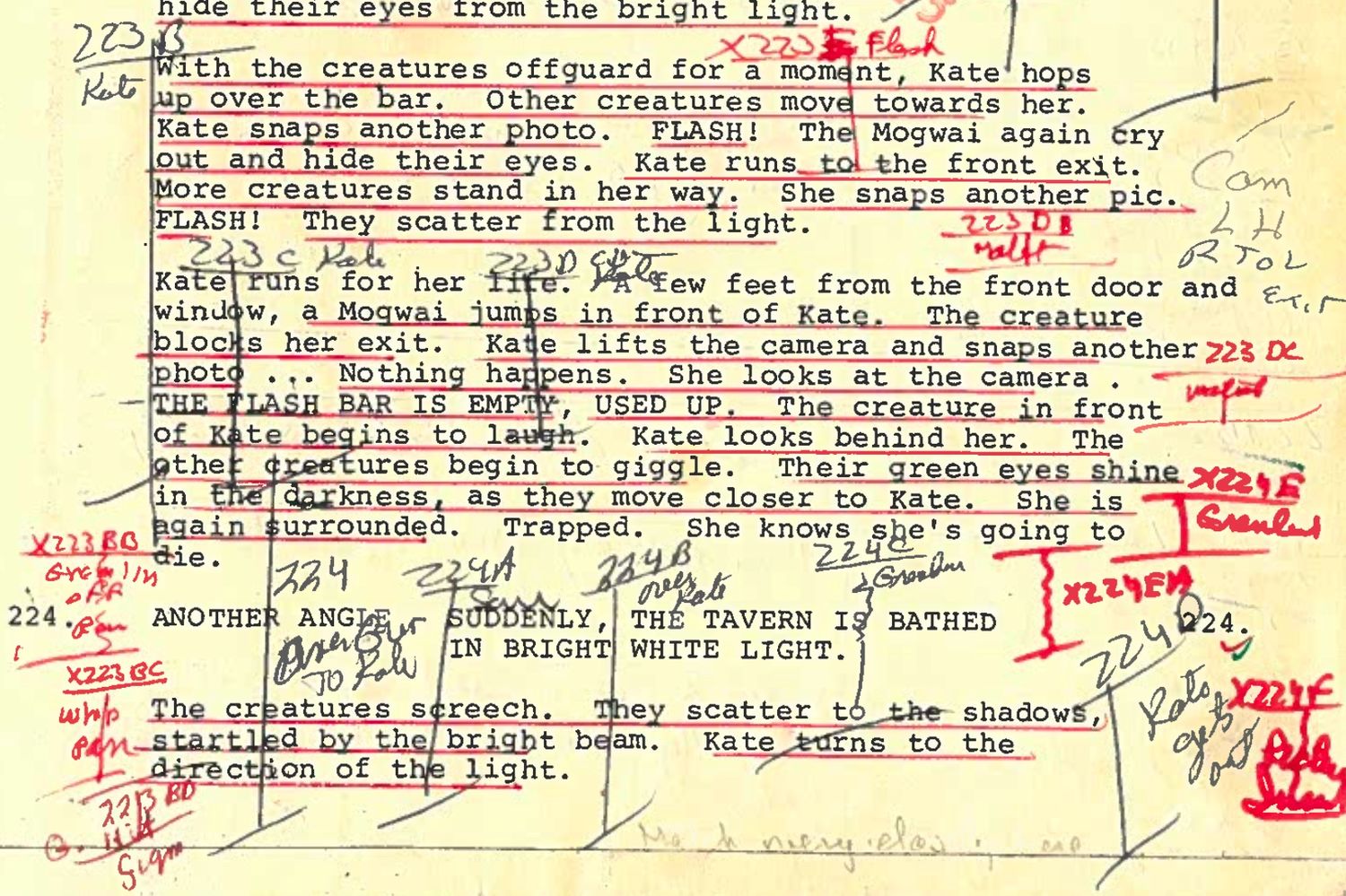 Gremlins shooting script