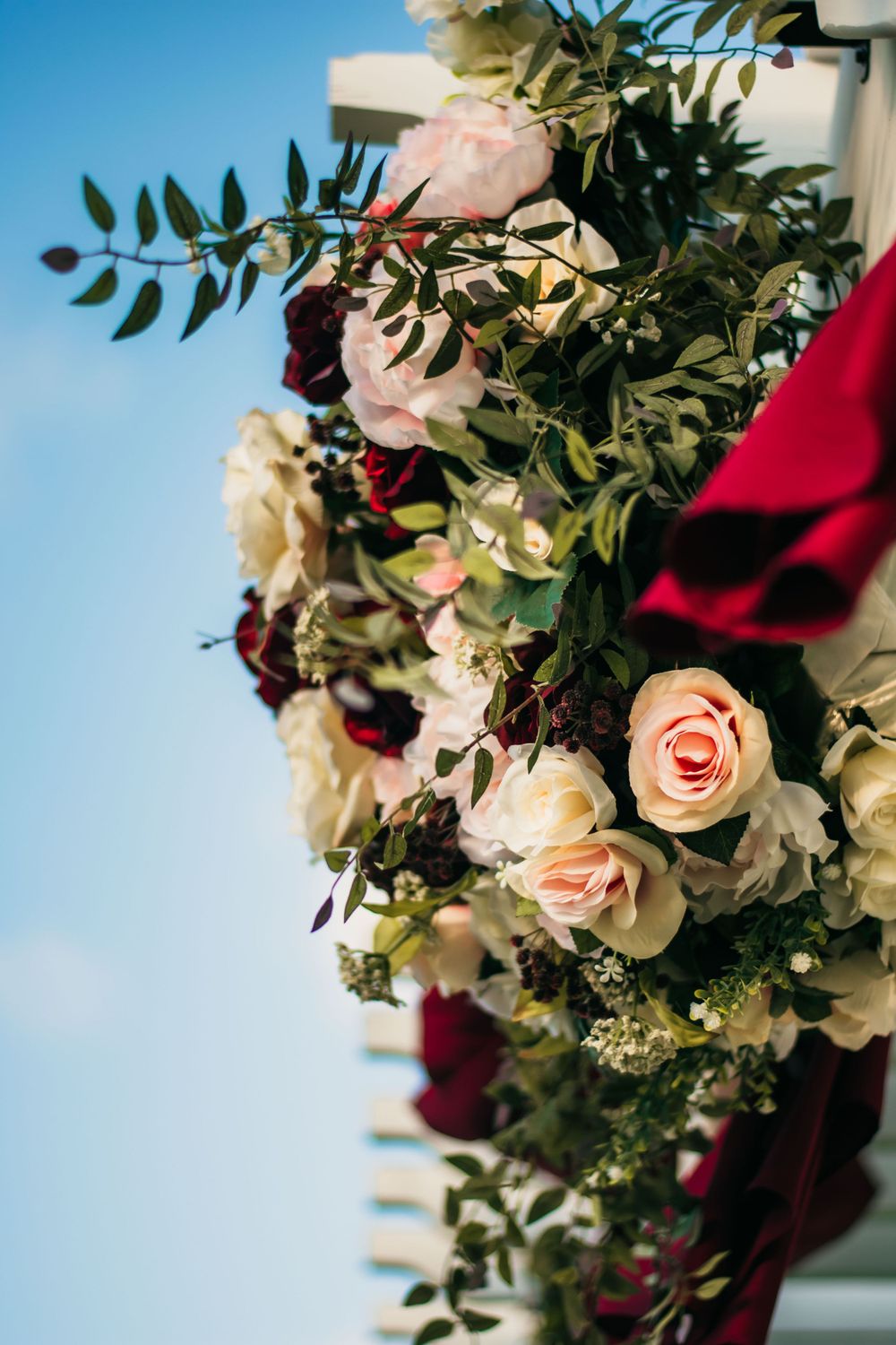 Flowers at a wedding.