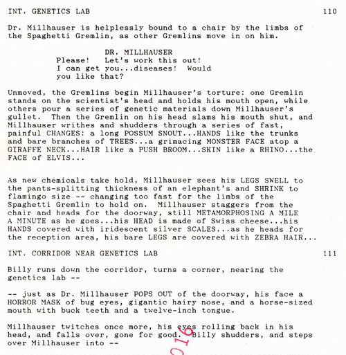 Gremlins Reboot Script Gremlins 2 - The First Draft Script - The Gremlins Museum