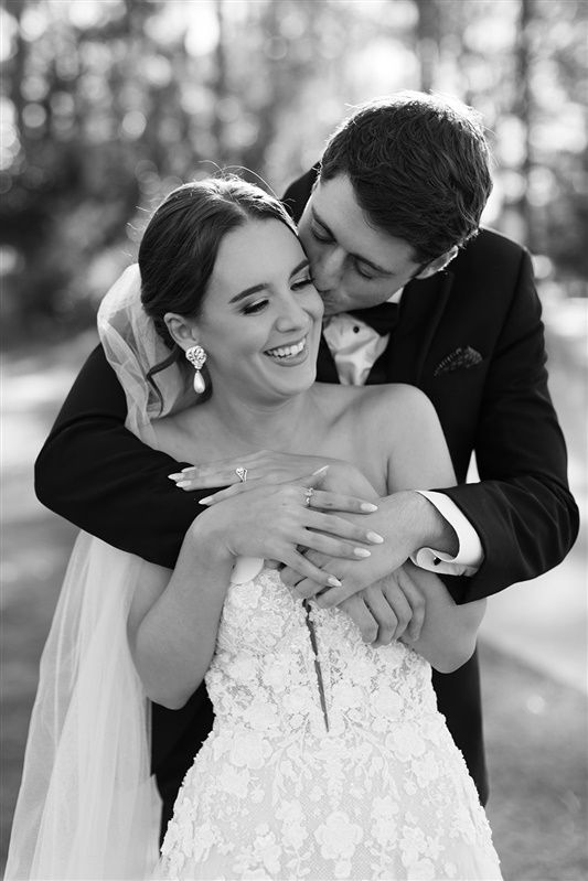 Black and white photo of a traditional wedding ceremony at st johns golf and country club